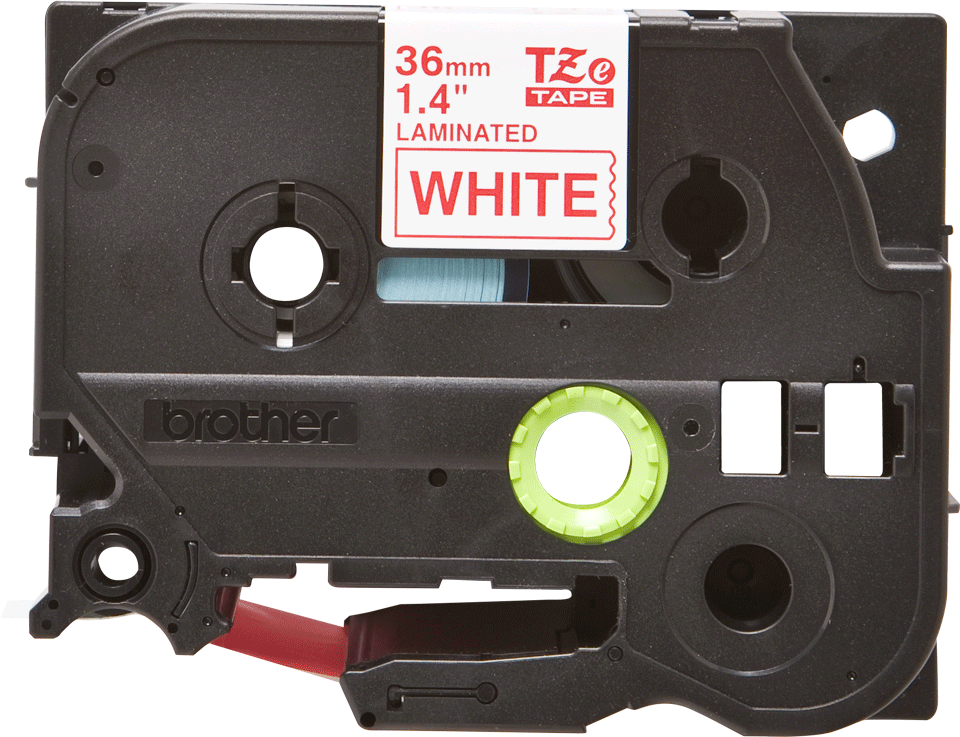 Original Brother TZe262 tape – rød på hvid, 36 mm bred 2